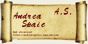 Andrea Spaić vizit kartica